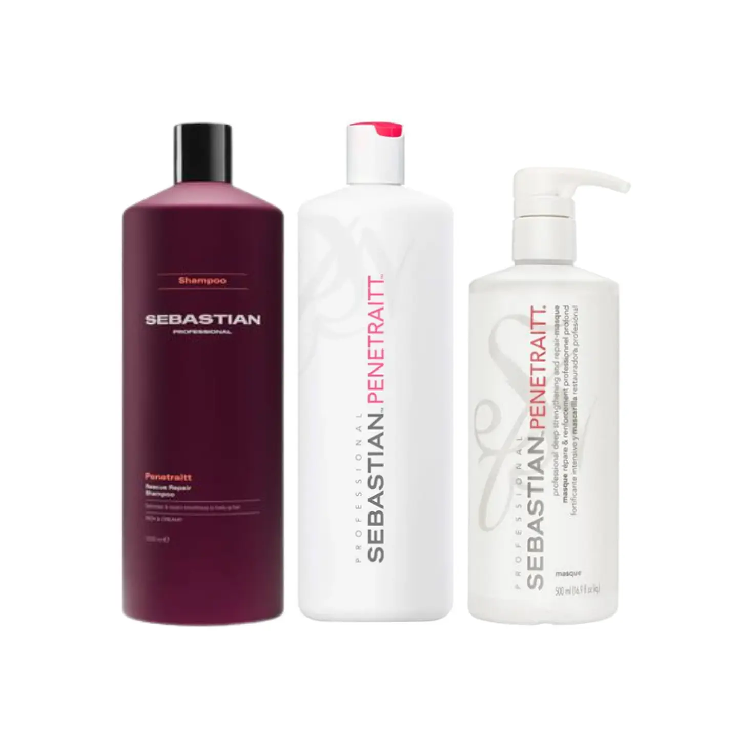 Sebastian Penetraitt Shampoo 1Lt+Conditioner 1Lt+Mascarilla Penetraitt 500ml 1