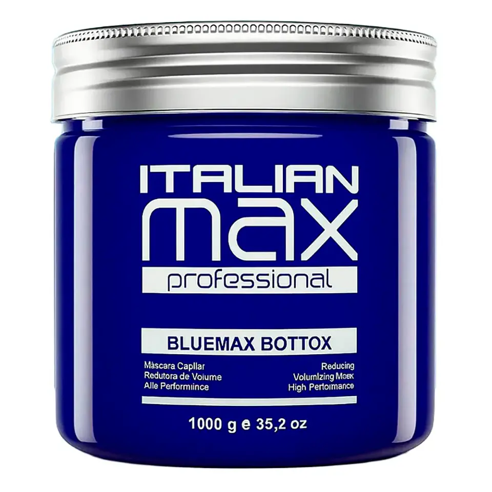 Italian Max Alisado Brasilero en Gel Blue Max 1Lt + Bottox Bluemax 1Kg + Kit de Mantenimiento Blue Max + Bifásico Max Pro  3