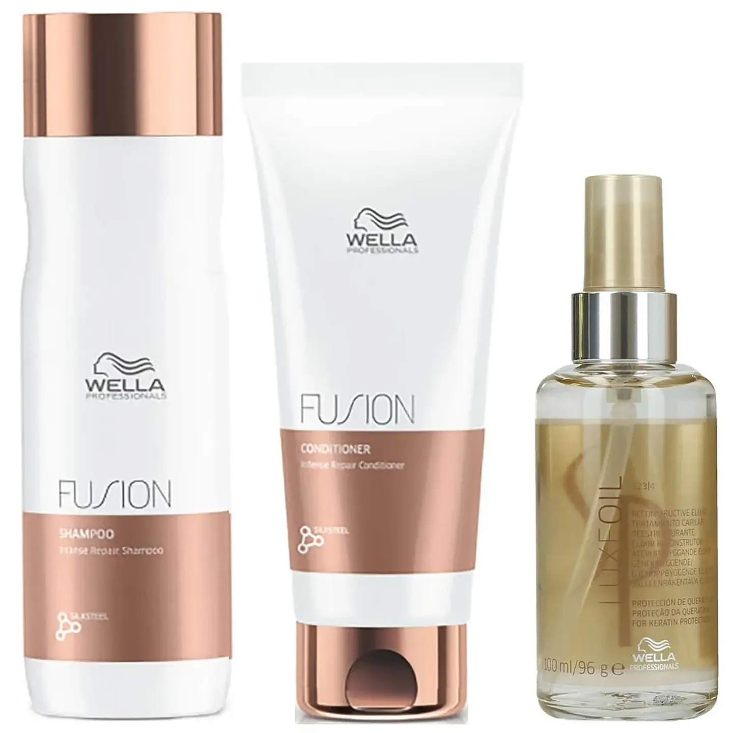 Wella Fusion Trio Shampoo 250 ml + Conditioner 200 ml + Luxe Oil 100 ml 1