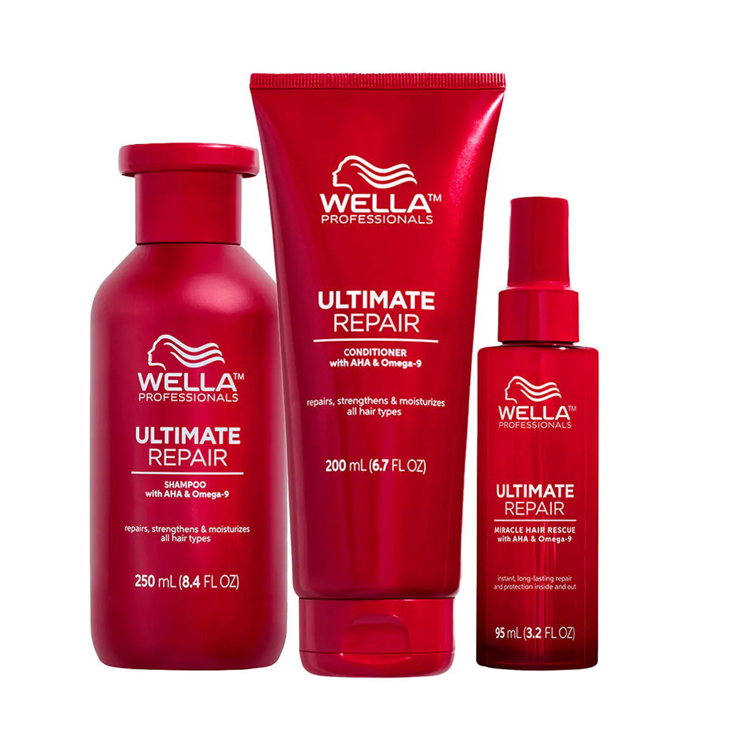 Wella Ultimate Repair Trío Shampoo 250 ml + Conditioner 200 ml + Miracle Hair Rescue 95 ml 1