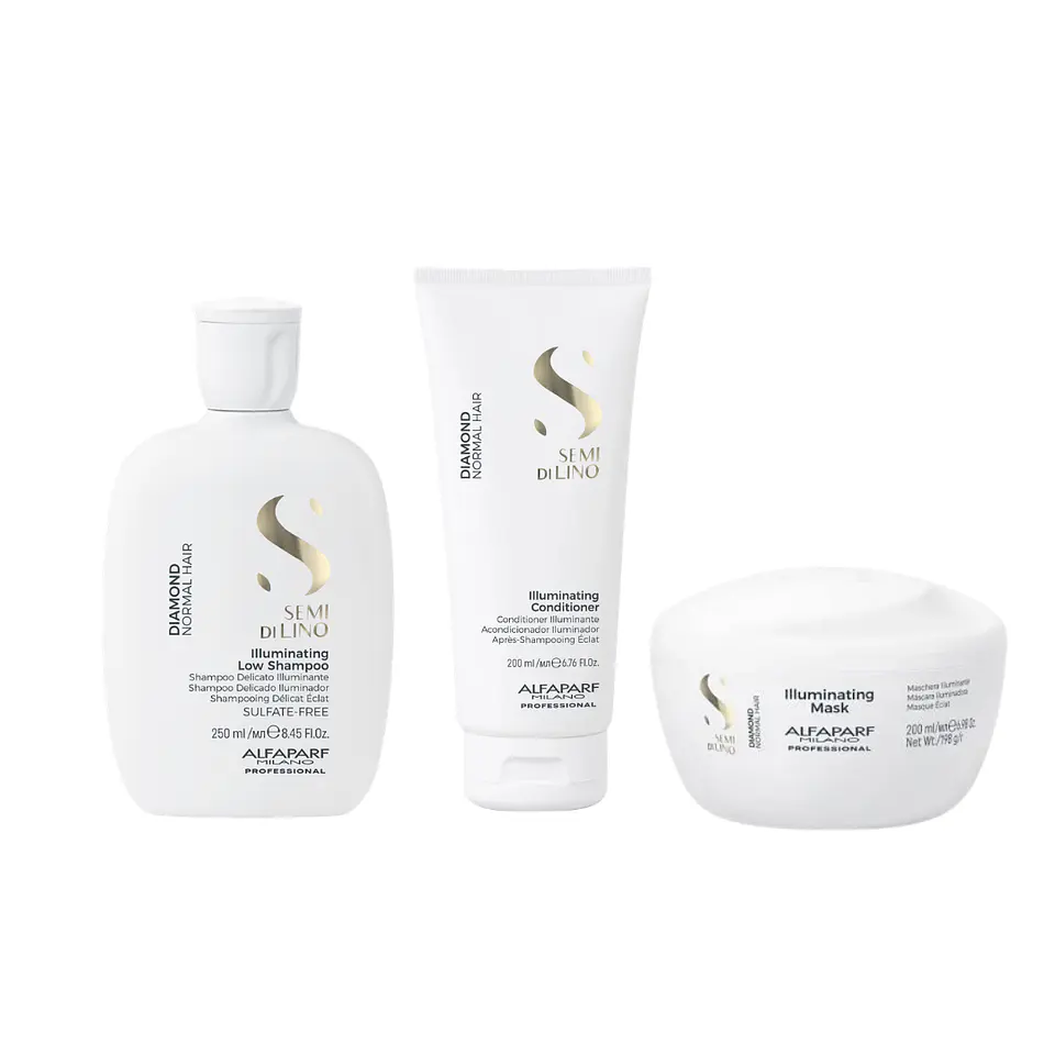 Tripack Alfaparf Semi Di Lino Diamond (Shampoo 250ml + Acondicionador 200ml + Mascarilla 200ml) 1