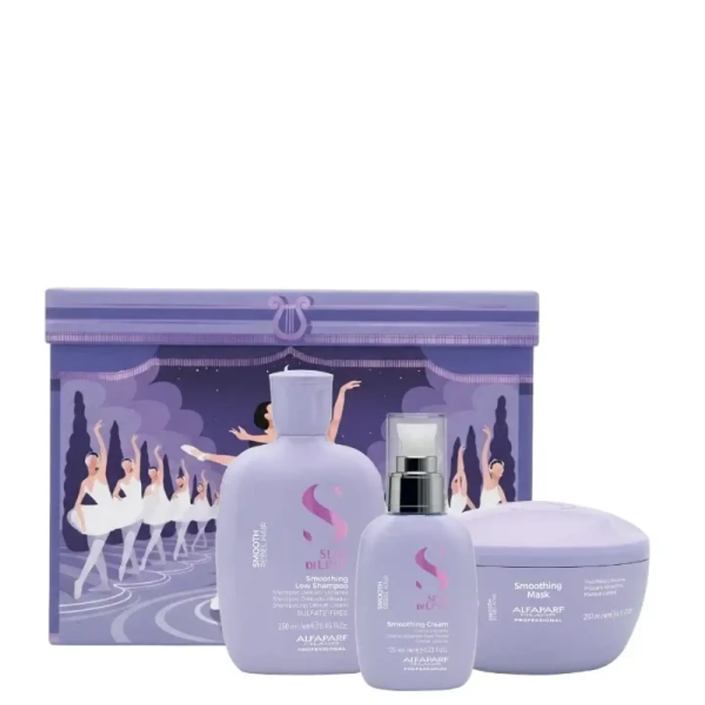 Pack Alfaparf Semi Di Lino Smooth Antifrizz (Shampoo 250ml + Mascarilla 250ml + Crema Alisadora 125ml) 1
