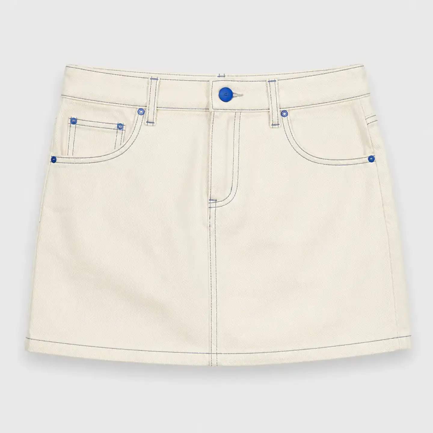 Falda Mini Denim Crudo 1