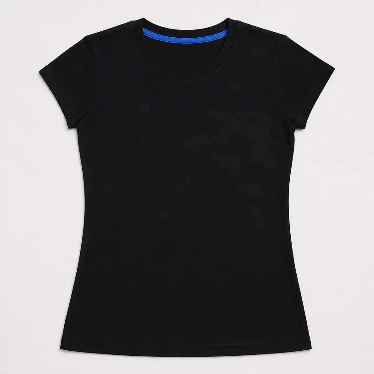 Polera Baby Tee Negra Contraste 1