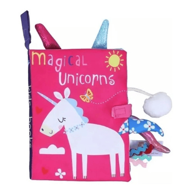 Libro Sensorial de Tela Unicornio