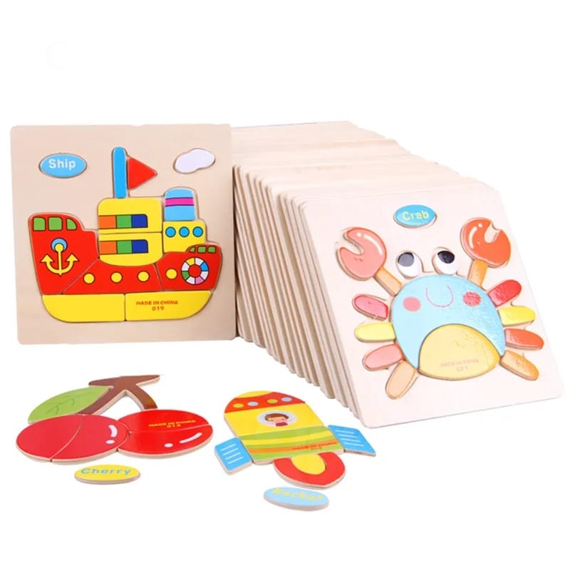 ▷ Domino infantil madera con dibujos Animales y Frutas para niños ❤️ 