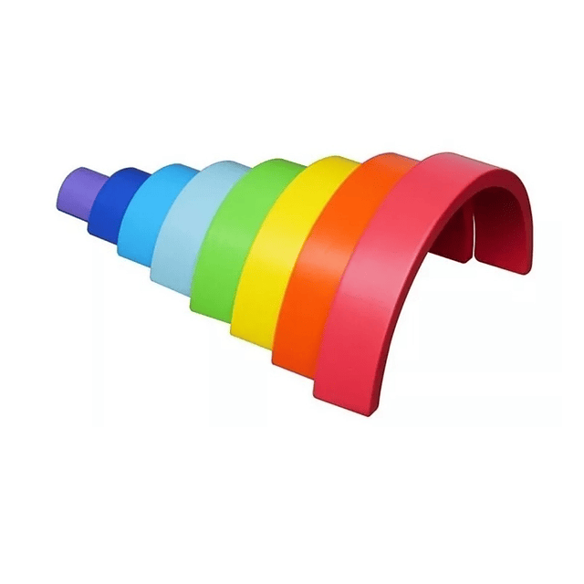 Arcoíris de Construcción Apilable Madera 8 Colores