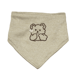 Bandanas Babero Oso Beige. 