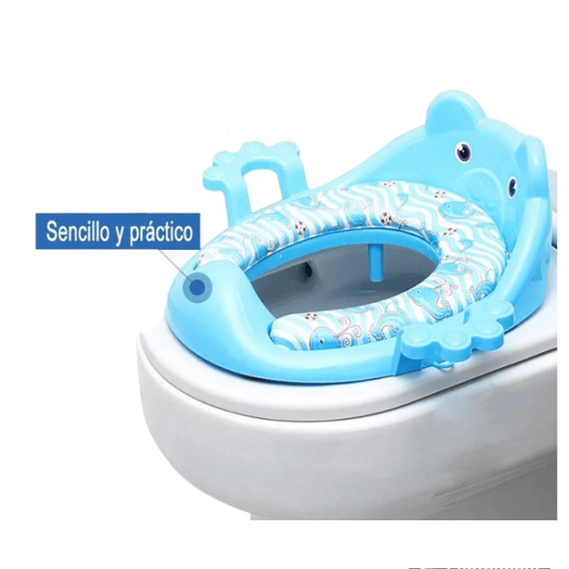 Asiento Entrenador Baño Asas Rosado