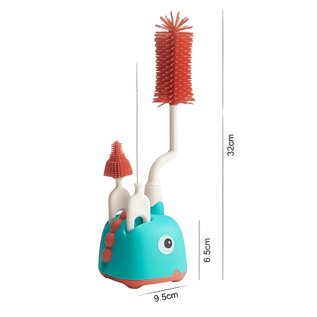 Set Limpieza Mamaderas Dino Amarillo