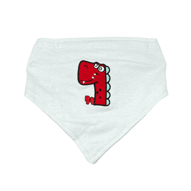 Bandanas Babero Dinosaurio Rojo 