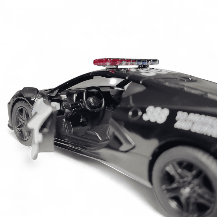 Chevrolet Corvette De Policia A Escala 1:38 5