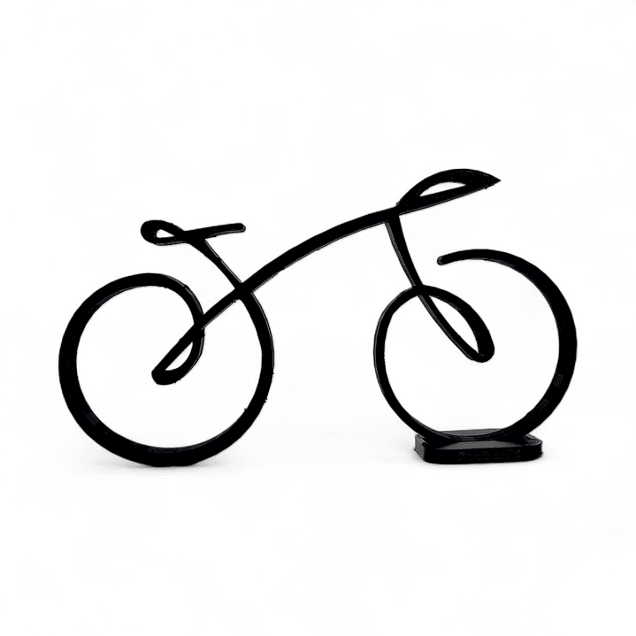 Escultura De Bicicleta En Estilo Minimalista 2