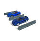 Pack X5 Barreras De Contencion Para Carros A Escala - Miniatura 2
