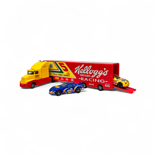 Camion Nascar A Escala 1:87 Con Carros Nascar (Usado)