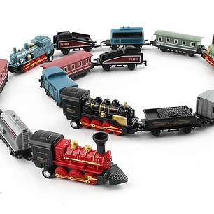 Tren Clasico De Carga Y Pasajeros A Escala de Cuerda