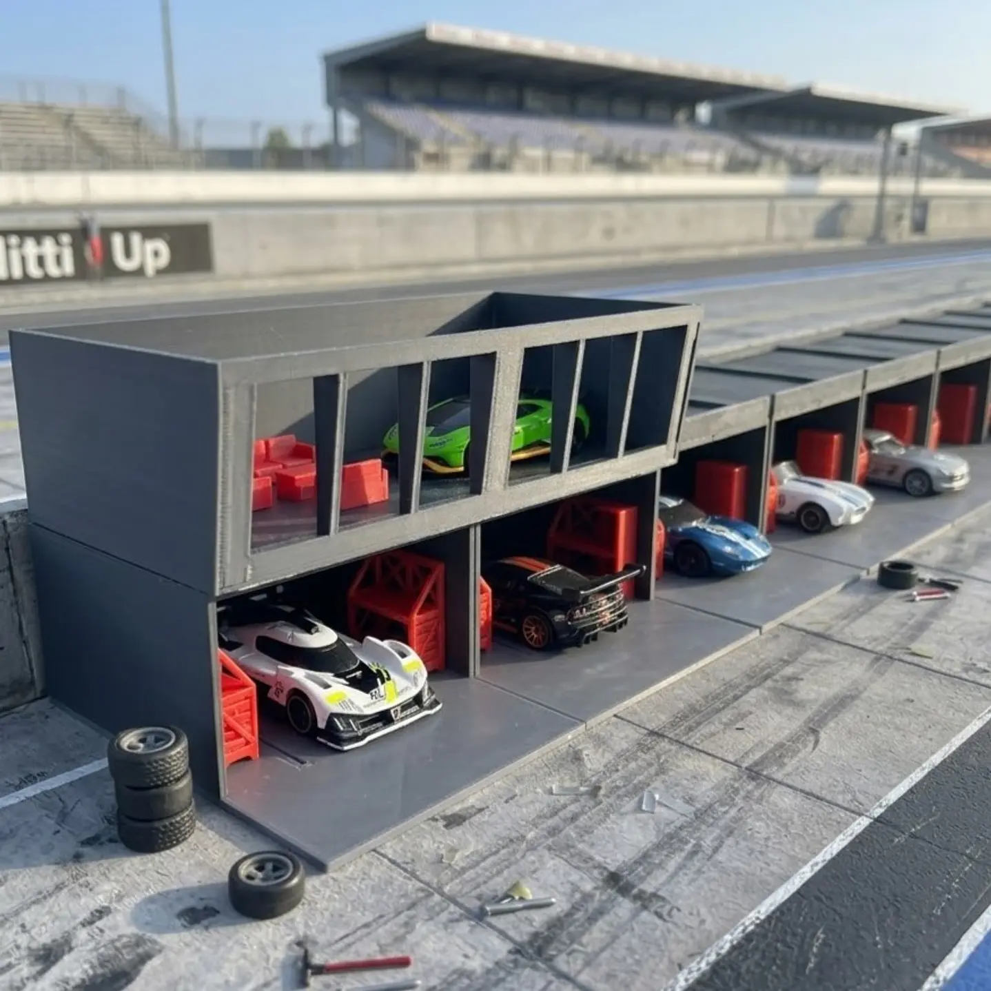 Diorama Zona de pits A Escala 1:64 8