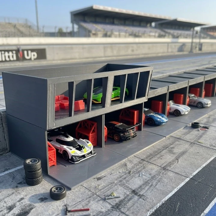 Diorama Zona de pits A Escala 1:64 8