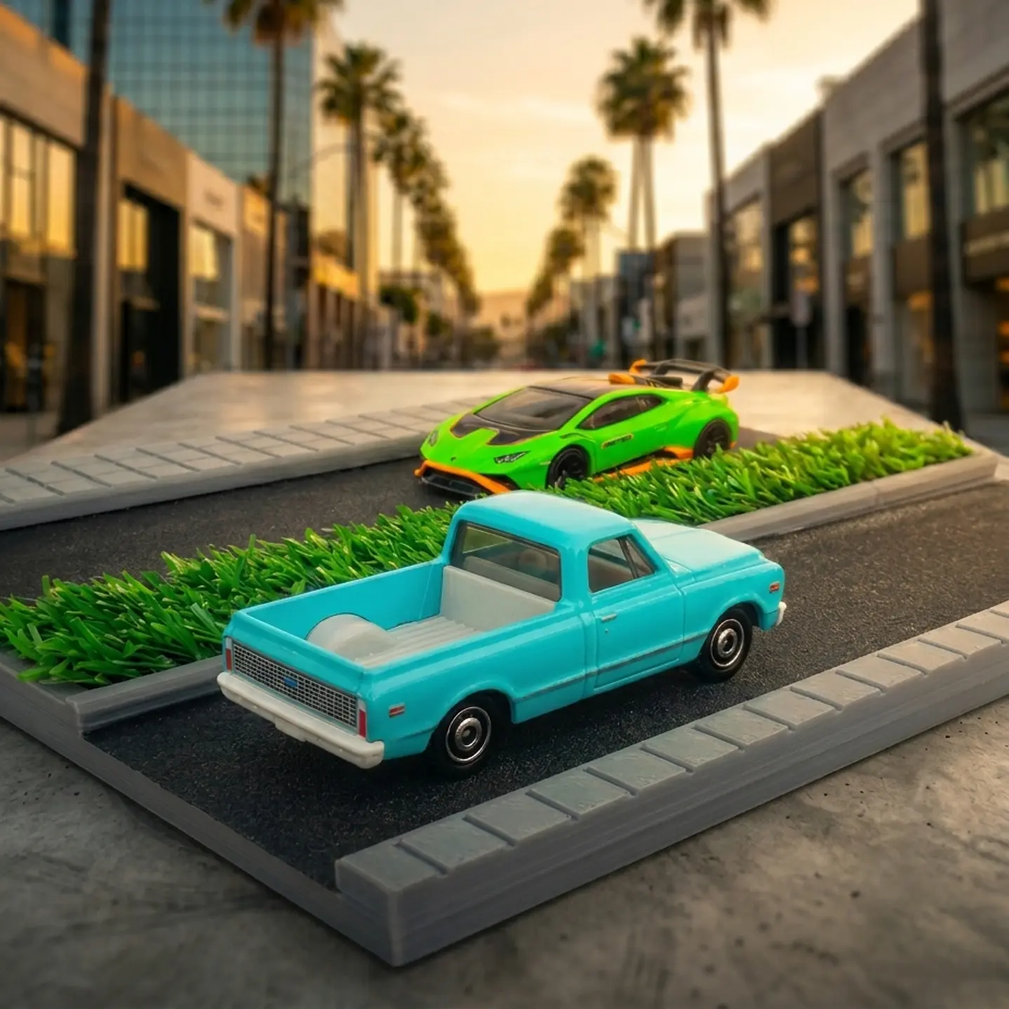 Carretera Para Carros A Escala 1:64 Accesorio Diorama 1