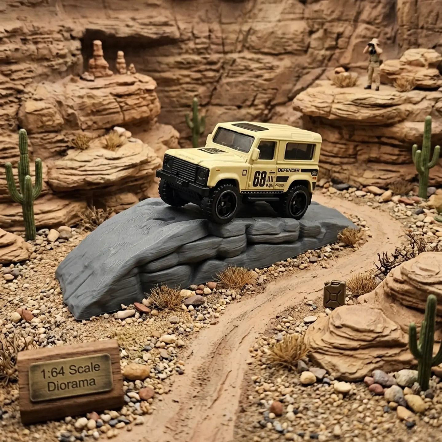 Diorama De Montaña Offroad a Escala 1:64 1