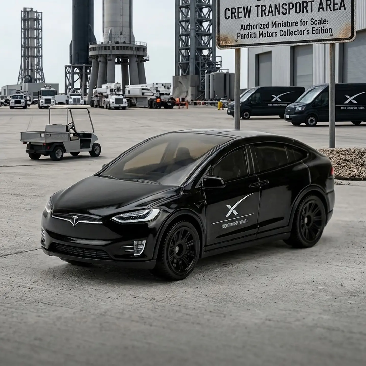 Tesla Model X Space X A Escala 1:64 1