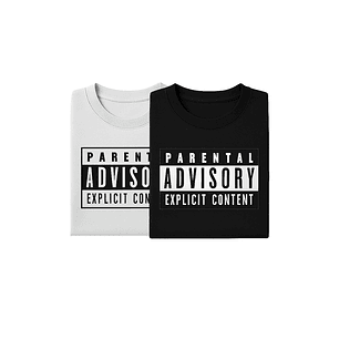 Pack dúo original black & white parental advisory