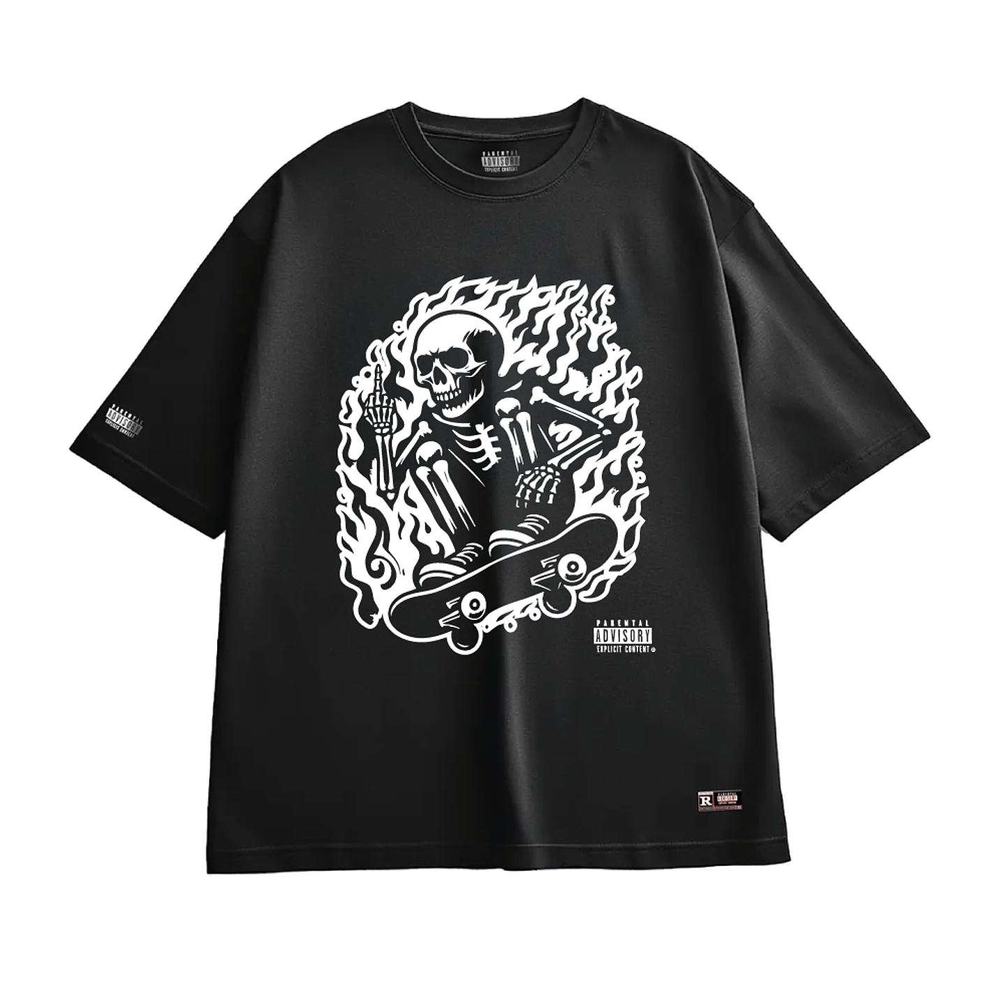 Polera Parental Advisory® SkateSkully 2