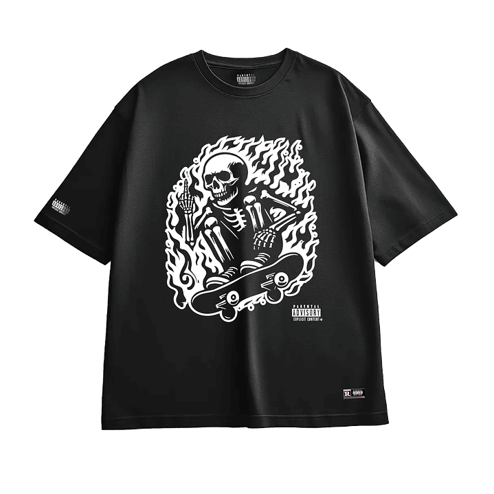 Polera Parental Advisory® SkateSkully 2