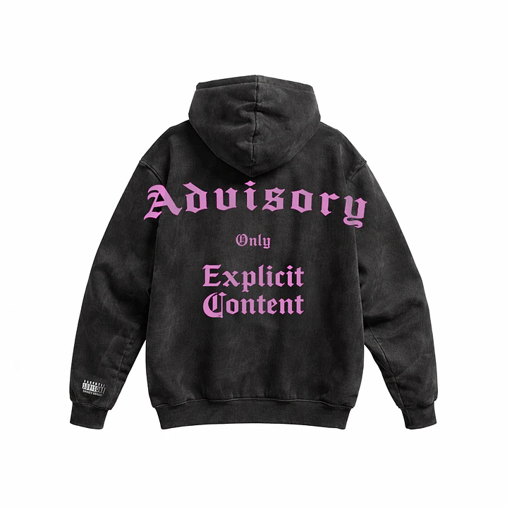 Poleron Parental Advisory® Hoodie Boxy Acid Wash only explicit 2