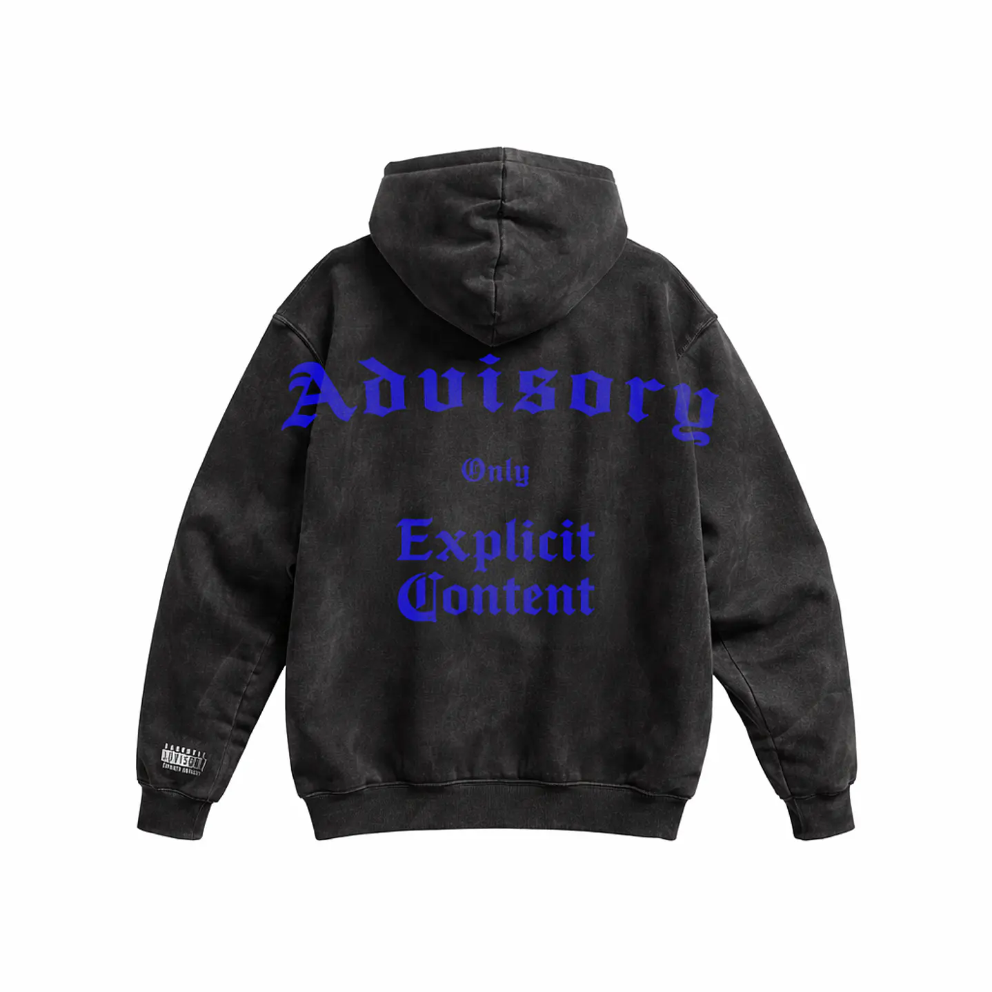 Poleron Parental Advisory® Hoodie Boxy Acid Wash only explicit 3
