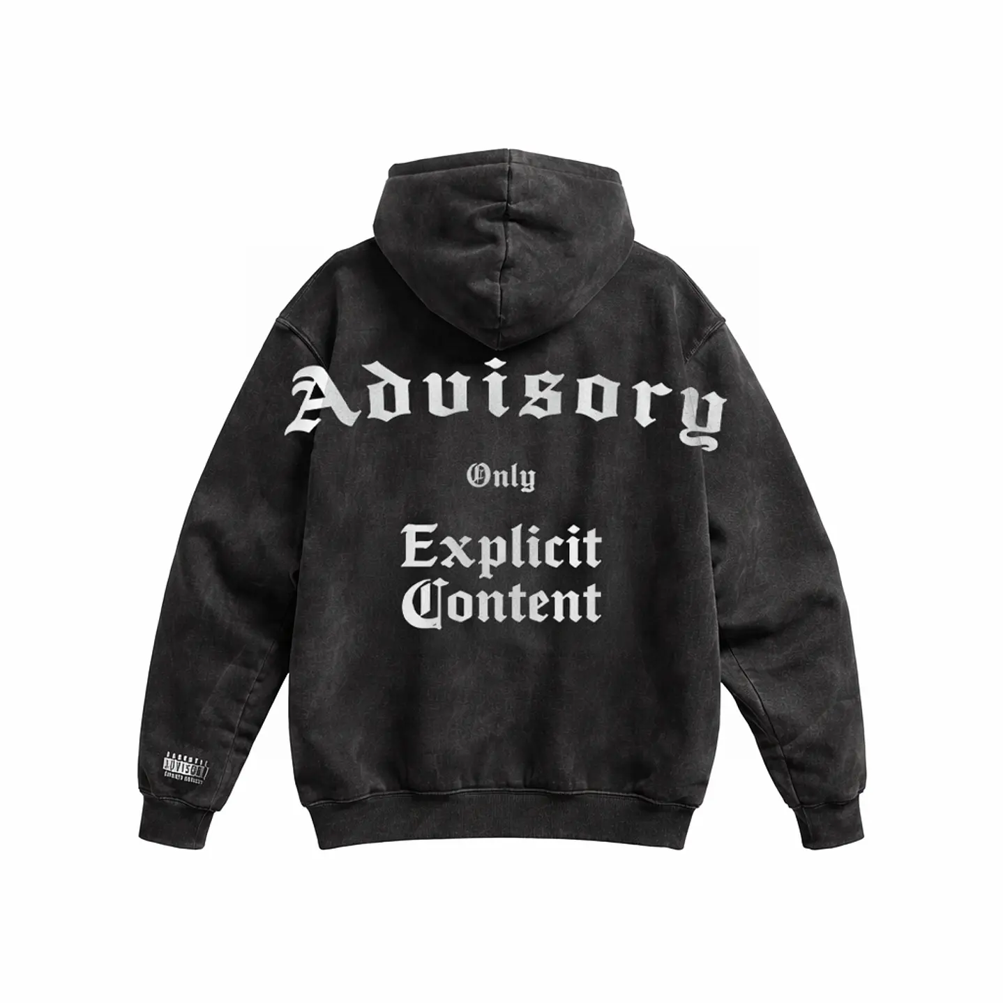 Poleron Parental Advisory® Hoodie Boxy Acid Wash only explicit 1