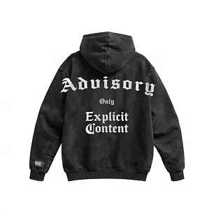 Poleron Parental Advisory® Hoodie Boxy Acid Wash only explicit