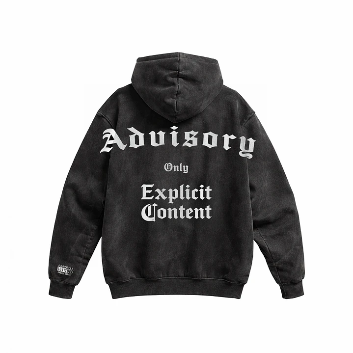 Poleron Parental Advisory® Hoodie Boxy Acid Wash only explicit 1