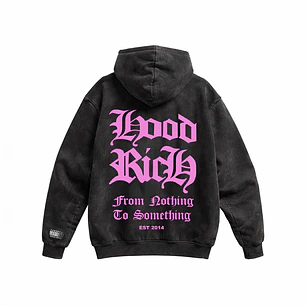 Hoodie Boxy Acid Wash - HOOD RICH