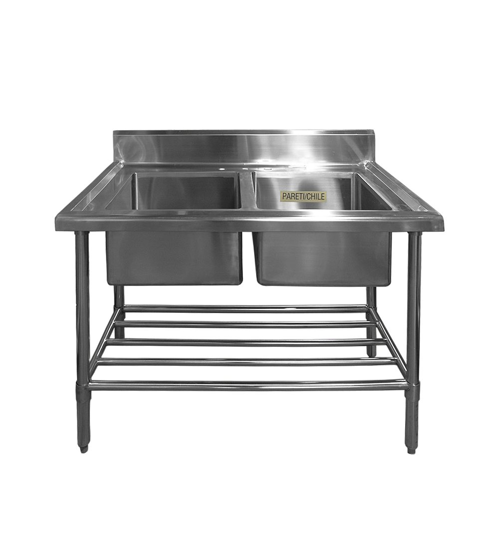 LAVAFONDO DE DOS CUBETAS SIN SECADOR 120x70x107 cm