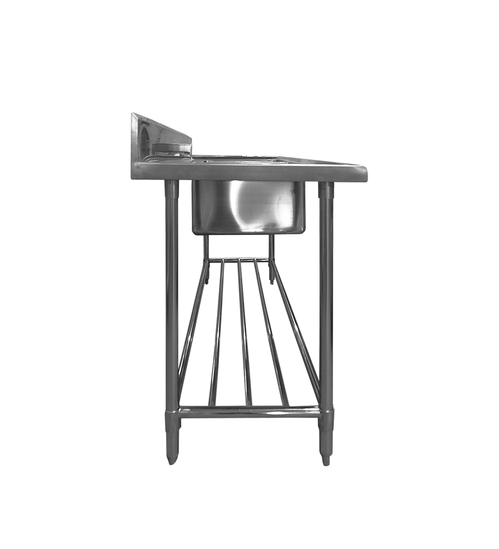 LAVAFONDO DE DOS CUBETAS Y DOS SECADORES 180x70x107 cm