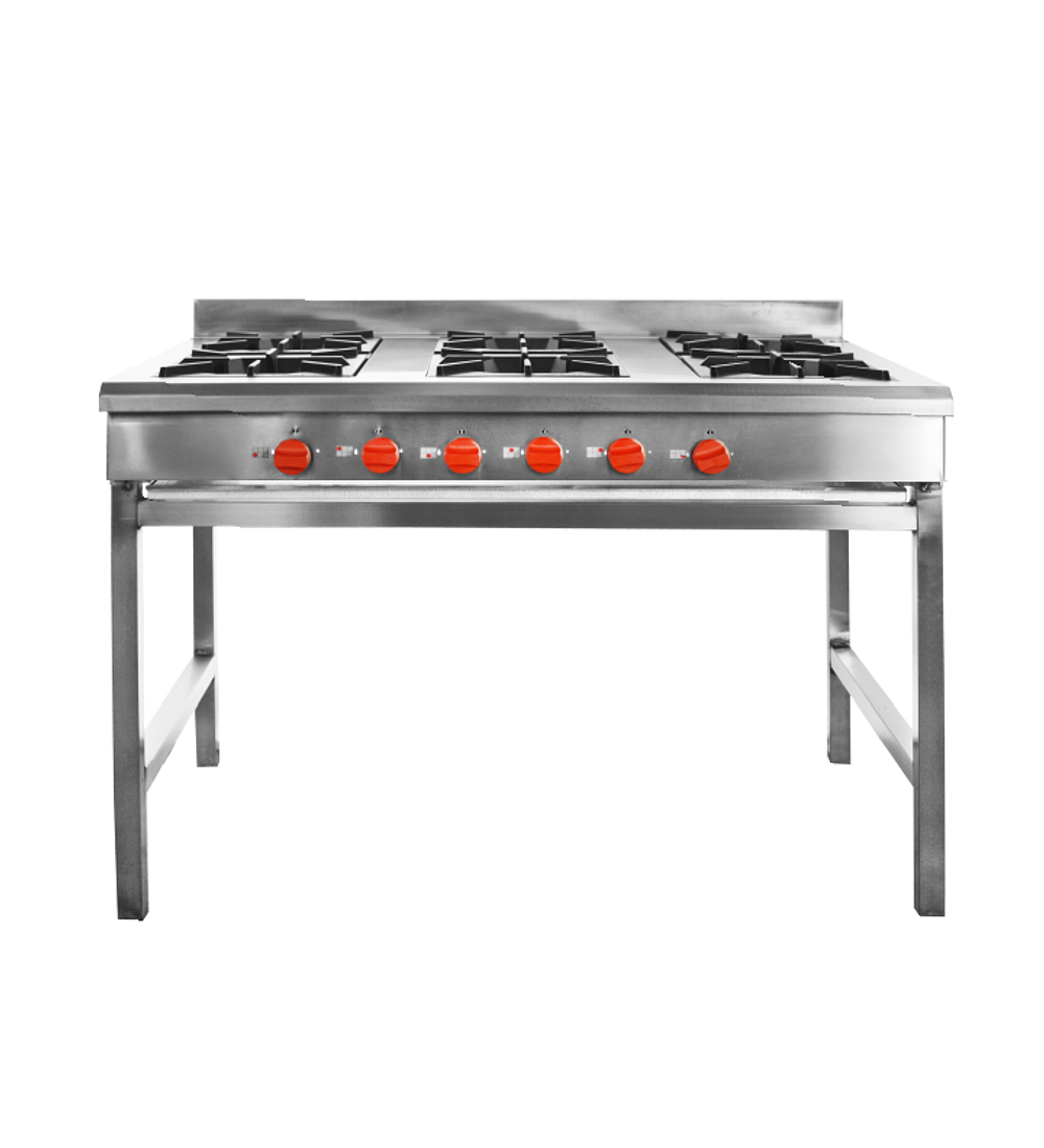ANAFE INOXIDABLE 6 QUEMADORES