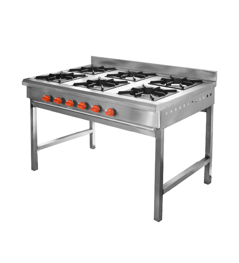 ANAFE INOXIDABLE 6 QUEMADORES