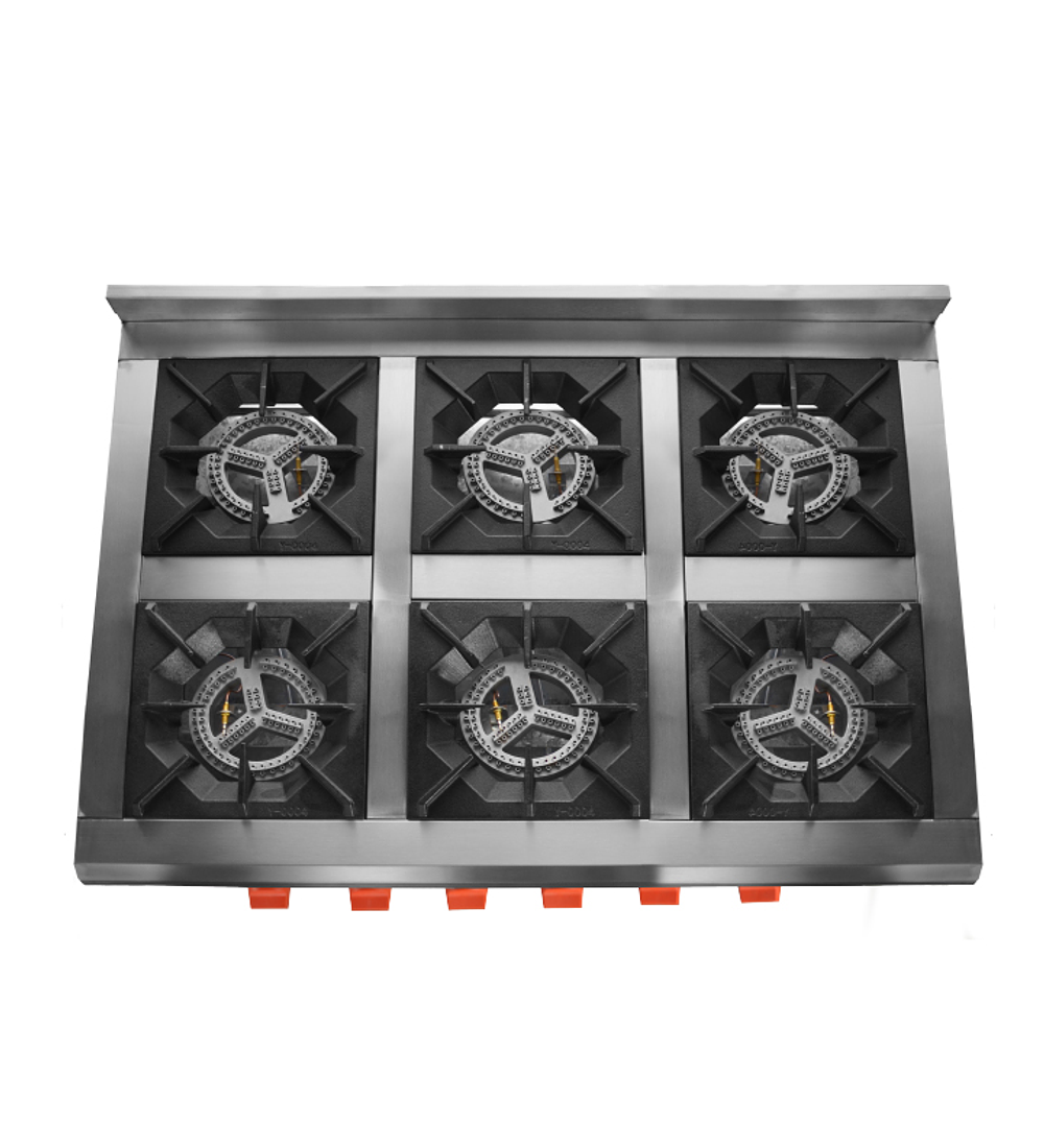 ANAFE INOXIDABLE 6 QUEMADORES