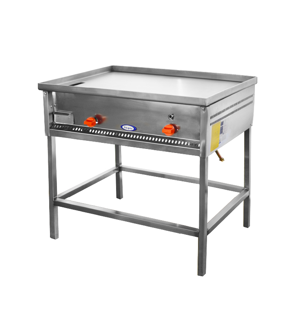 PLANCHA CHURRASQUERA INOX 2 QUEMADORES