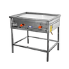 PLANCHA CHURRASQUERA INOX 2 QUEMADORES