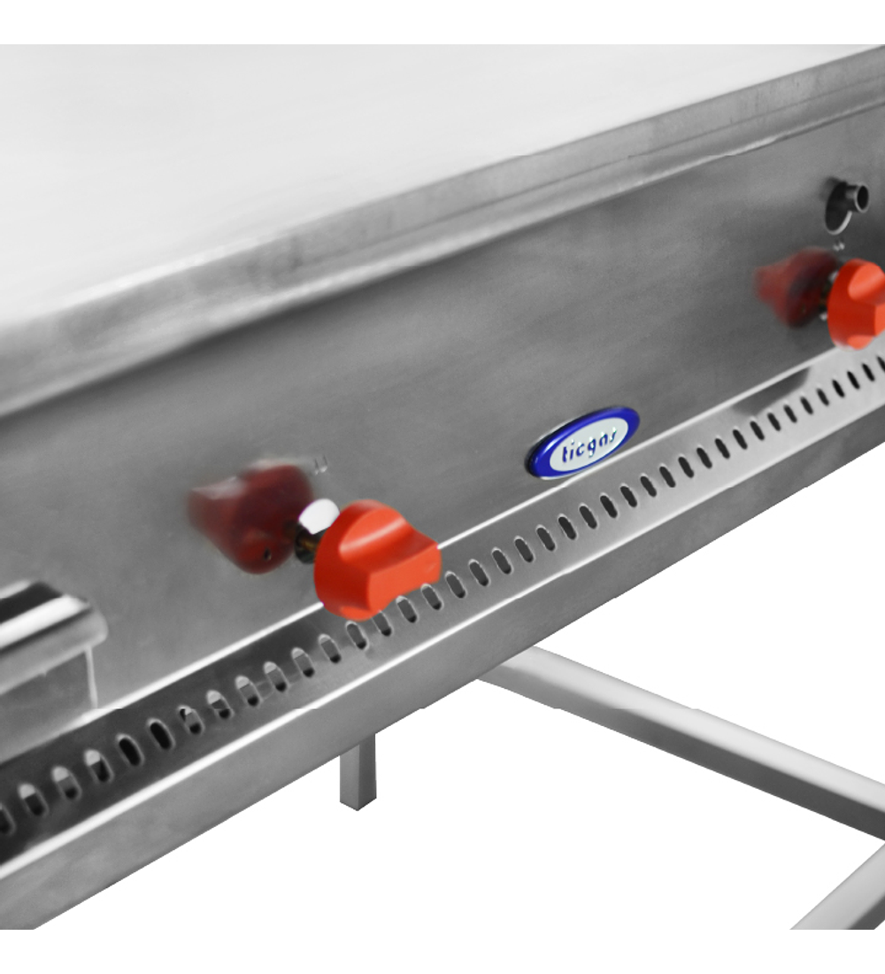 PLANCHA CHURRASQUERA INOX 2 QUEMADORES