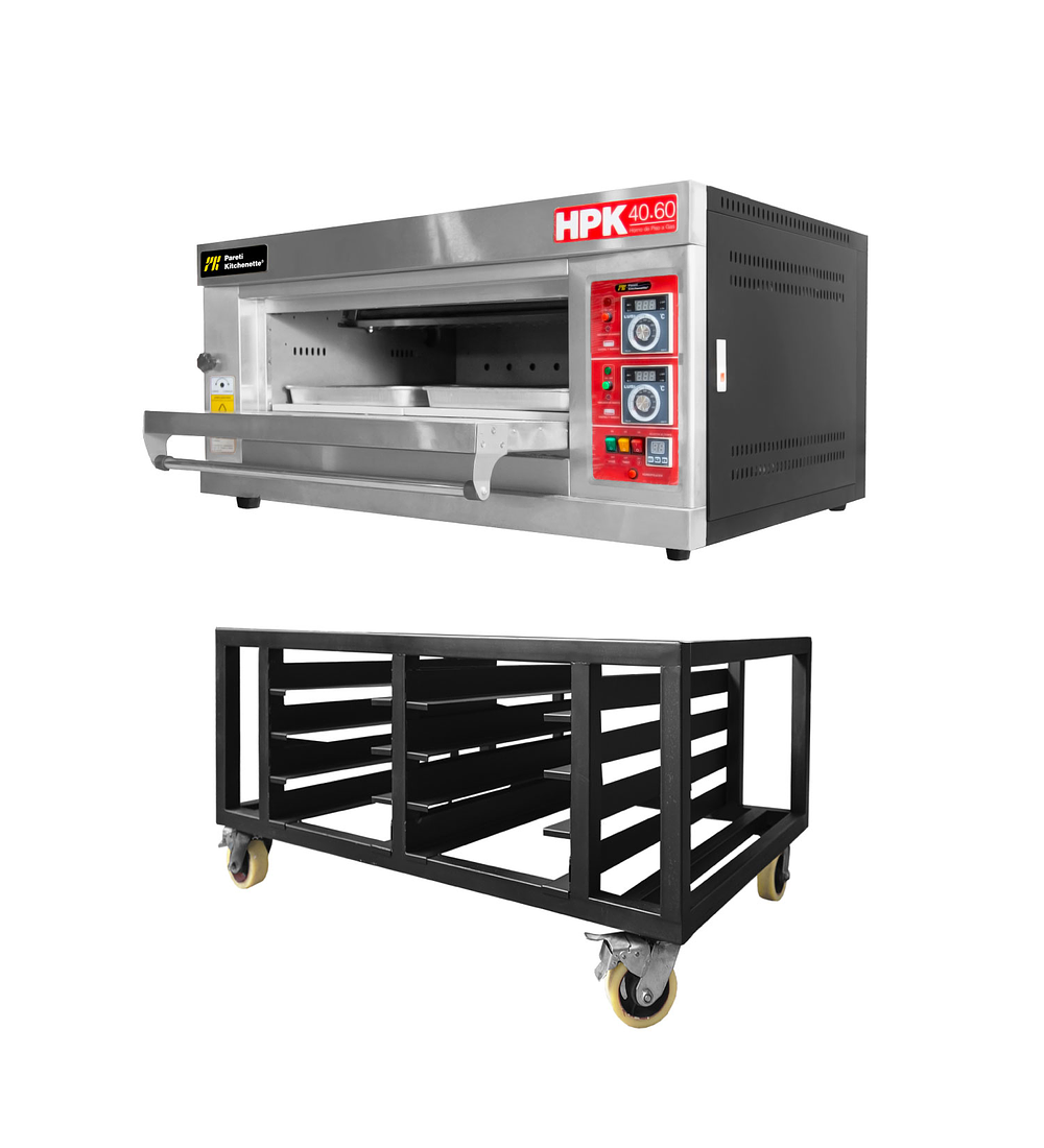 KIT HORNO DE PISO HPK-1 4060 + RACK 4060 8 BANDEJAS