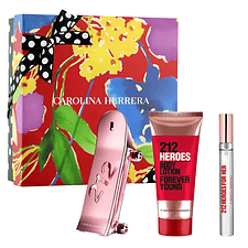 212 Heroes Forvever Young De Carolina Herrera Edp 80ML+100ML B/L+10ML Mujer Estuche