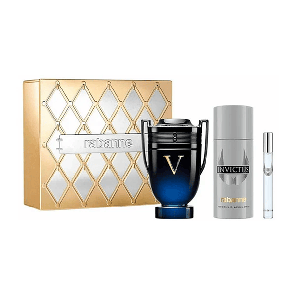 Invictus Victory Elixir Parfum Intense De Paco Rabanne 100ML+10ML+Deo Estuche Hombre 