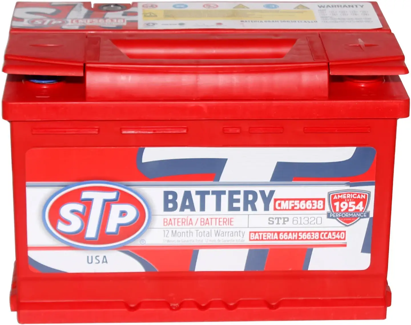 BATERIA  66AH 56638 CCA540 POSITIVO DERECHO STP                                                                                                                                              1