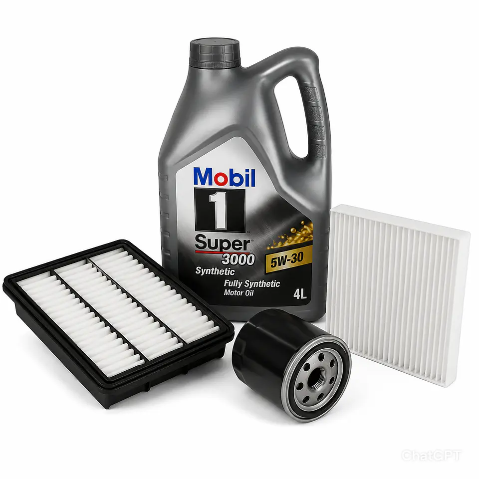 KIT MANTENCIÓN MG ZS 1.5 | FILTRO DE ACEITE + FILTRO DE AIRE + FILTRO DE POLEN + ACEITE MOTOR MOBIL SUPER 5W30 4L 2