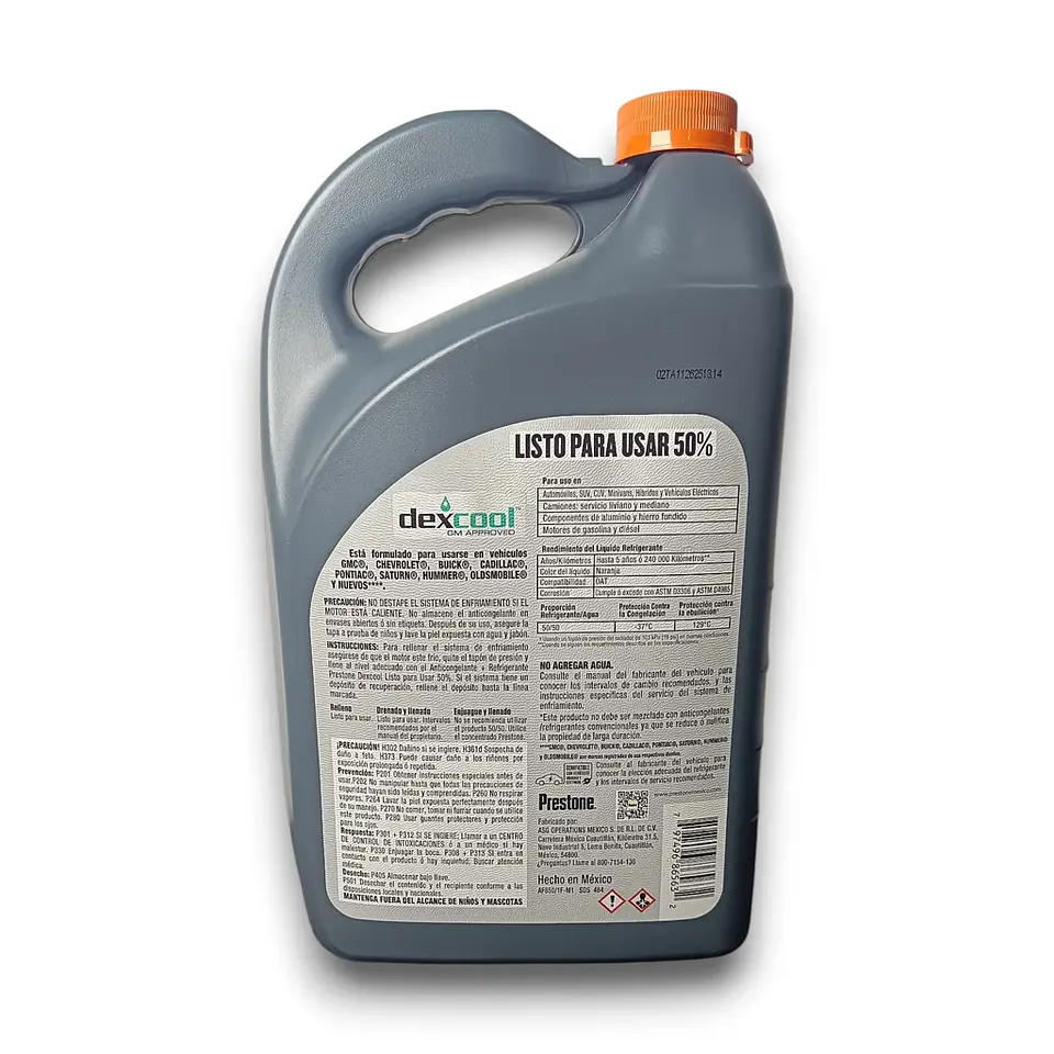 2 Anticongelante + Refrigerante Prestone DexCool 50% 3,78L 4