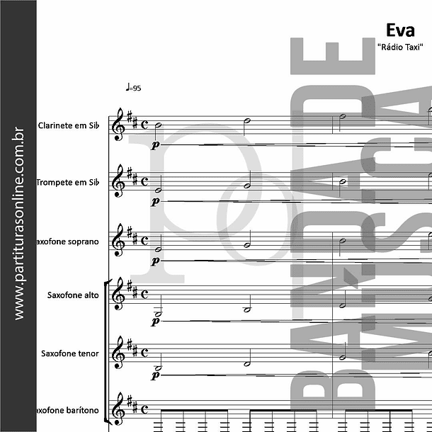 Eva | Rádio Taxi - para Banda de Música