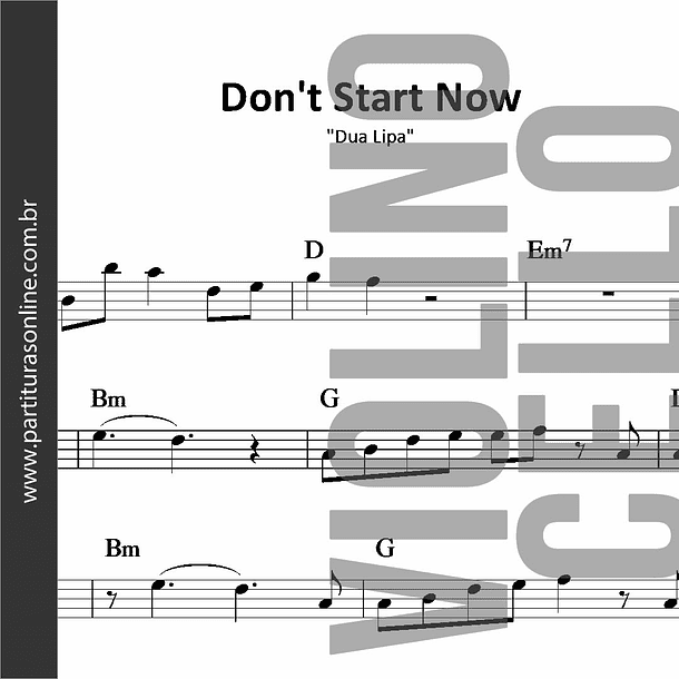 Don't Start Now | Dua Lipa *para Violino e Violoncelo 1